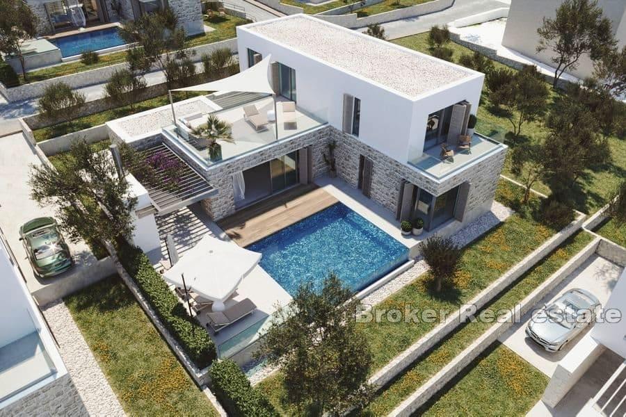 Ostrov Brač - Kamenná vila s bazénem a výhledem na moře