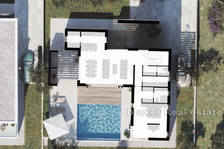 Ostrov Brač - Kamenná vila s bazénem a výhledem na moře