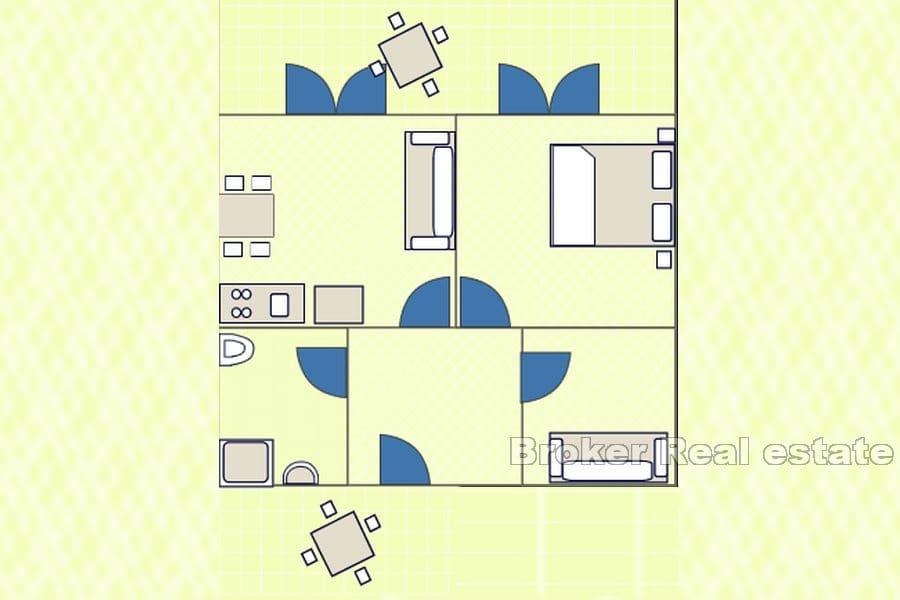 Pag - Dům s bazénem, první řada k moři