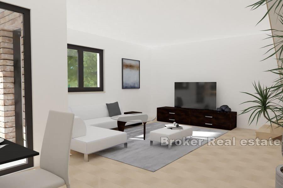 Poreč - Dvojdomek moderního domu s bazénem