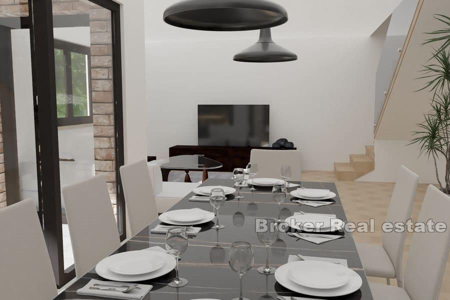 Poreč - Dvojdomek moderního domu s bazénem