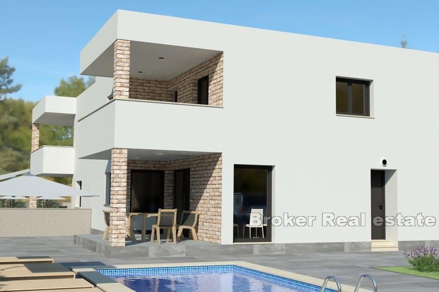 Porec - Tomannsbolig moderne hus med basseng