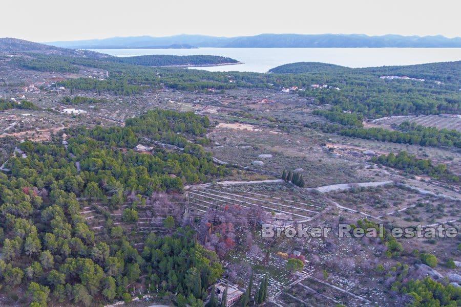 Ostrov Brač - Zemědělský pozemek s výhledem na moře