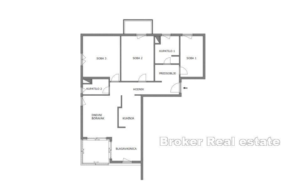 Split, Ravne Njive – Neu gebaute, geräumige Wohnung