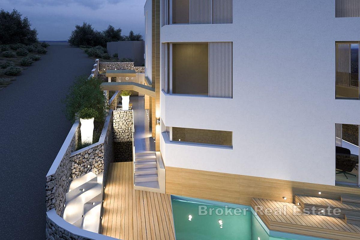 Vila ve stavu roh-bau s výhledem na moře