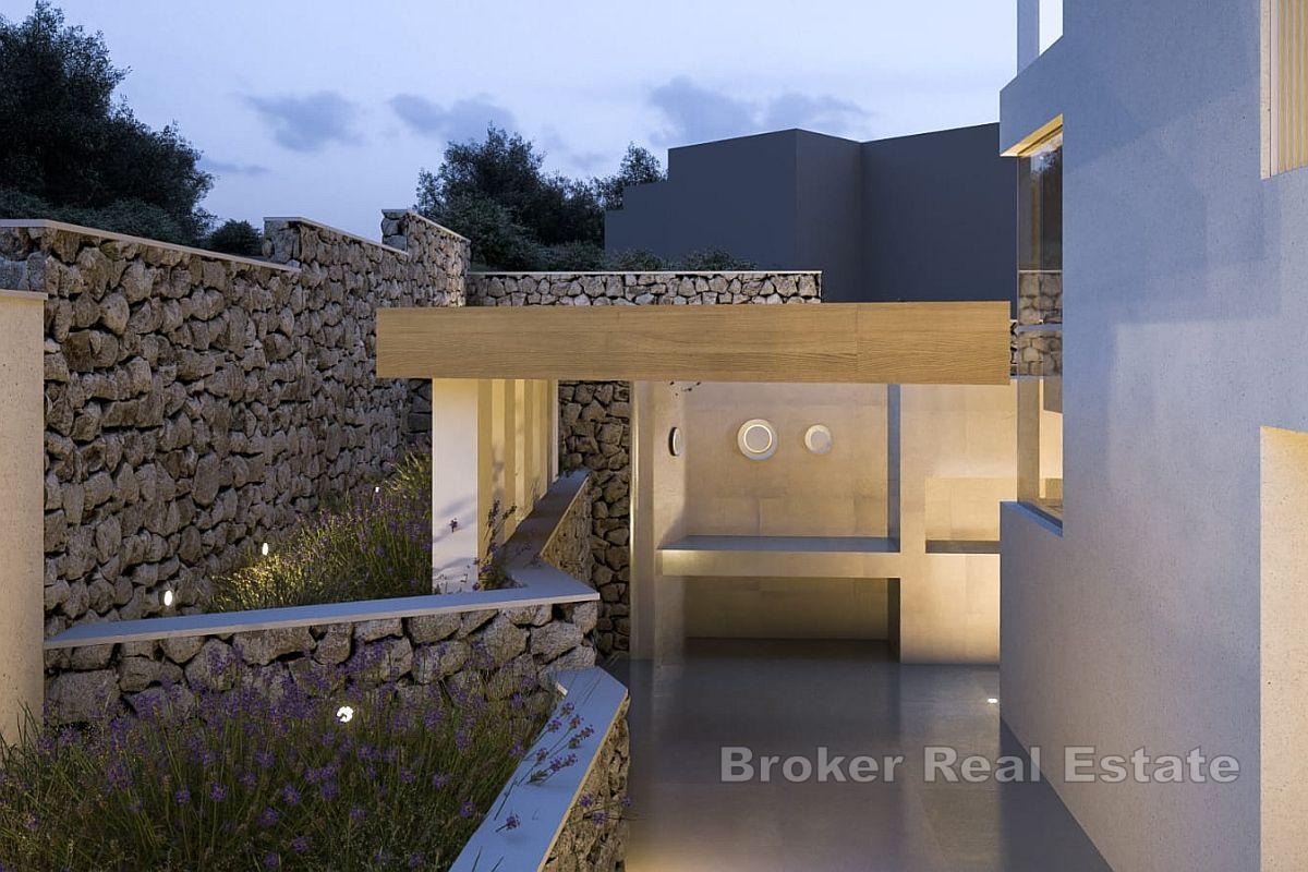 Vila ve stavu roh-bau s výhledem na moře