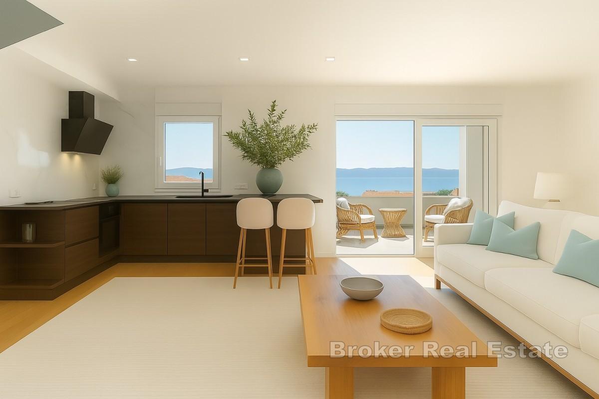 Penthouse de trois chambres avec vue sur la mer