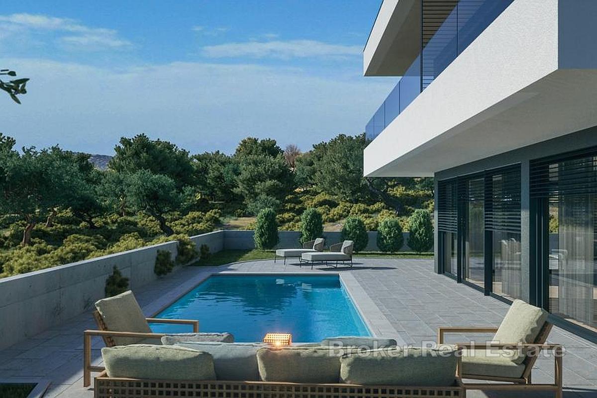 Działki budowlane z projektami w trakcie realizacji, z widokiem na morze