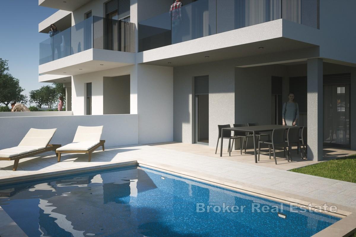 Nowoczesny apartament dwupoziomowy z basenem w okolicy Zadaru