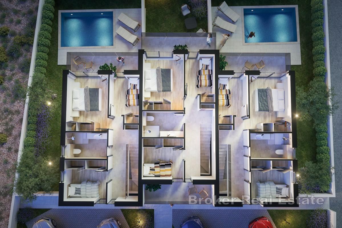 Nowoczesny apartament dwupoziomowy z basenem w okolicy Zadaru