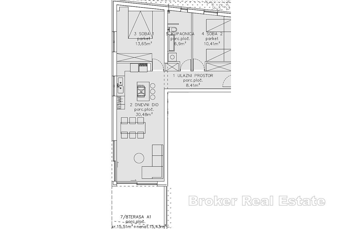 Moderný apartmán s výhľadom na more