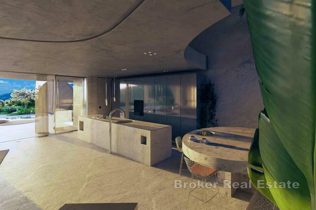 Stavebný pozemok s moderným projektom vily na jedinečnom pobrežnom mieste