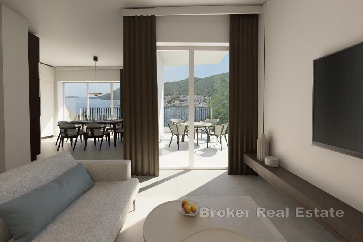 Nowoczesny apartamentowiec z widokiem na morze