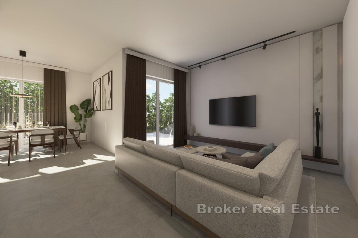 Apartament dwupoziomowy w nowym budynku z widokiem na morze