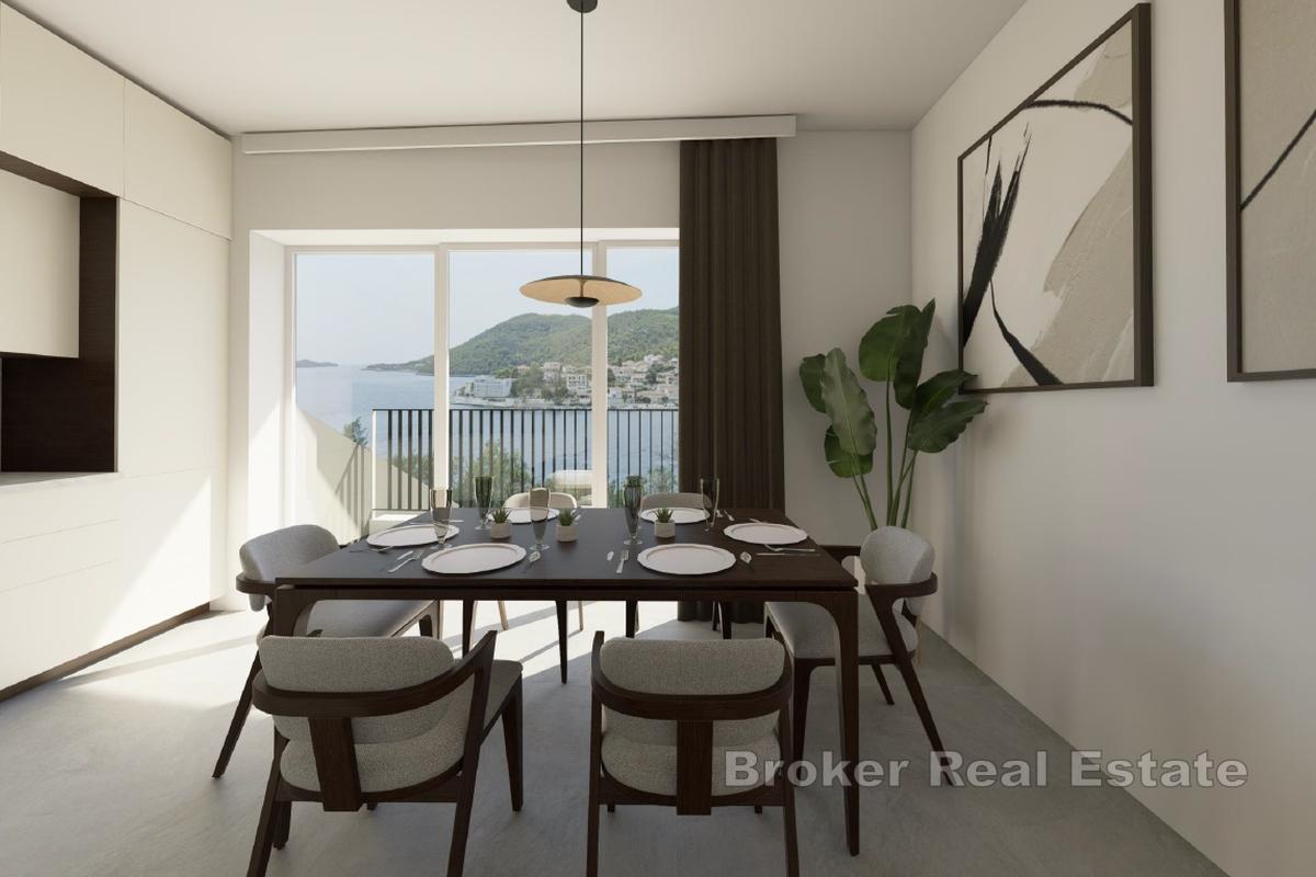 Apartament dwupoziomowy w nowym budynku z widokiem na morze