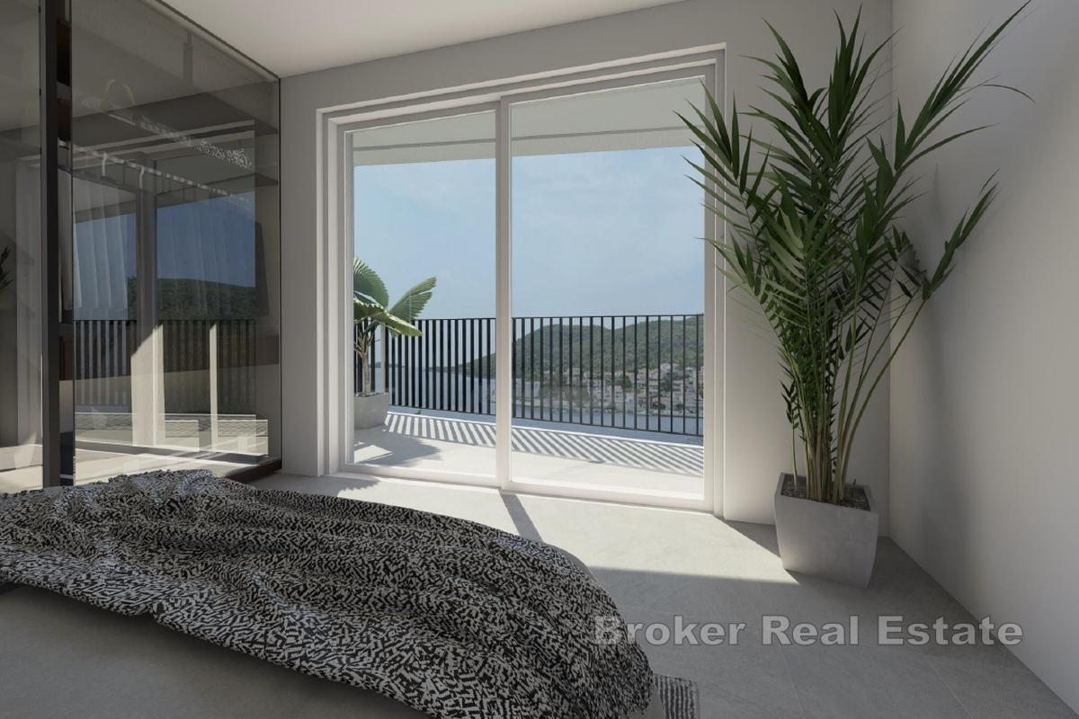 Apartament dwupoziomowy w nowym budynku z widokiem na morze