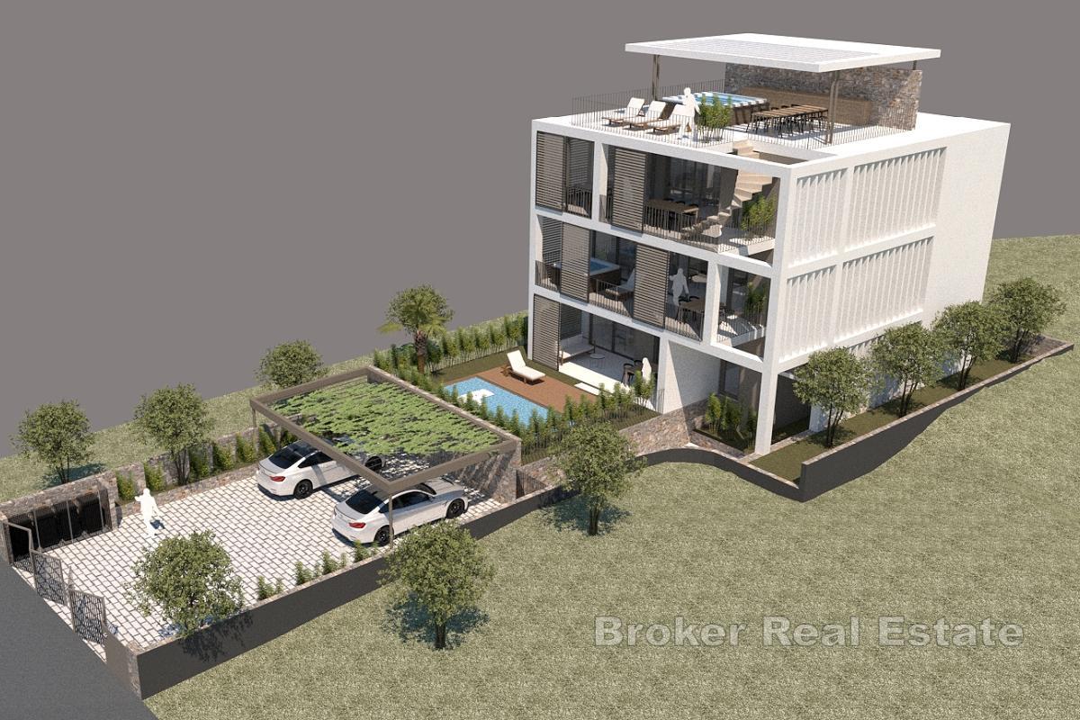 Penthouse w nowym budynku z widokiem na morze