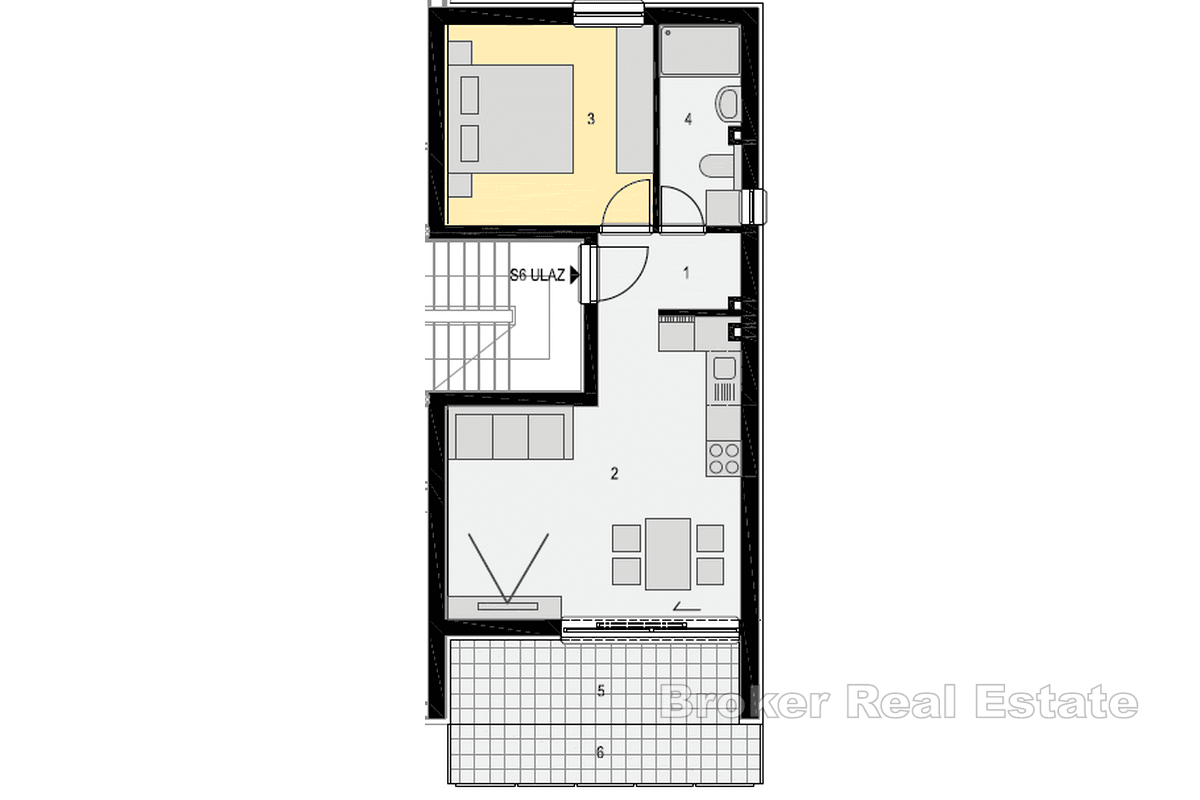 Ein-Zimmer-Apartment in Toplage am Meer