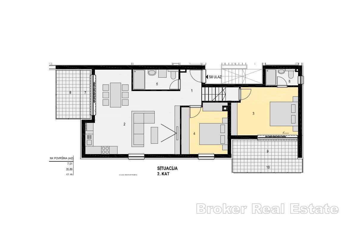Appartement T3 avec vue mer dégagée