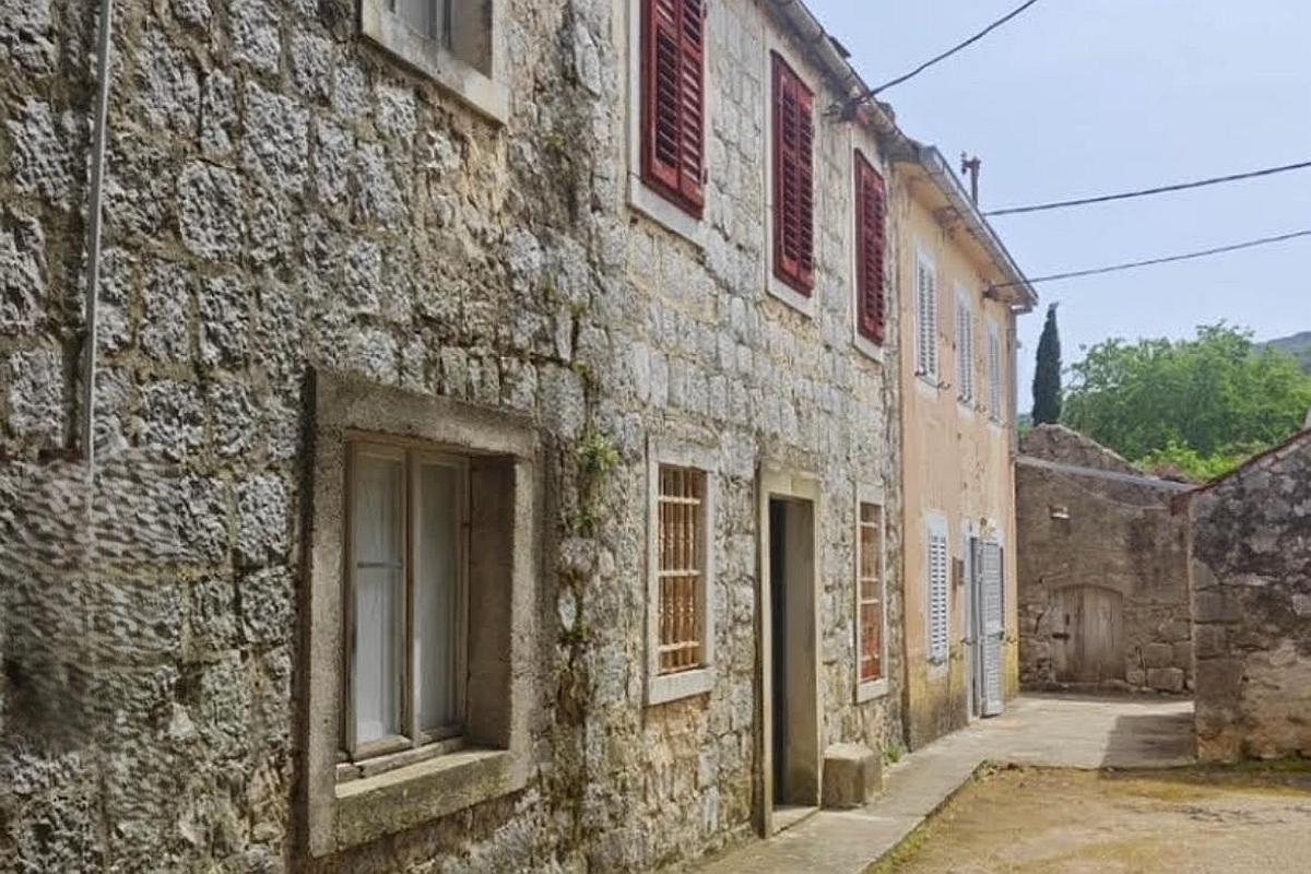 Maison mitoyenne à rénover, avec jardin et dépendance