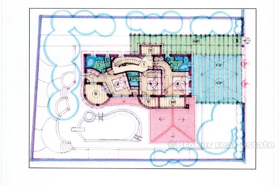 Pozemek s výhledem na moře - ostrov Brač