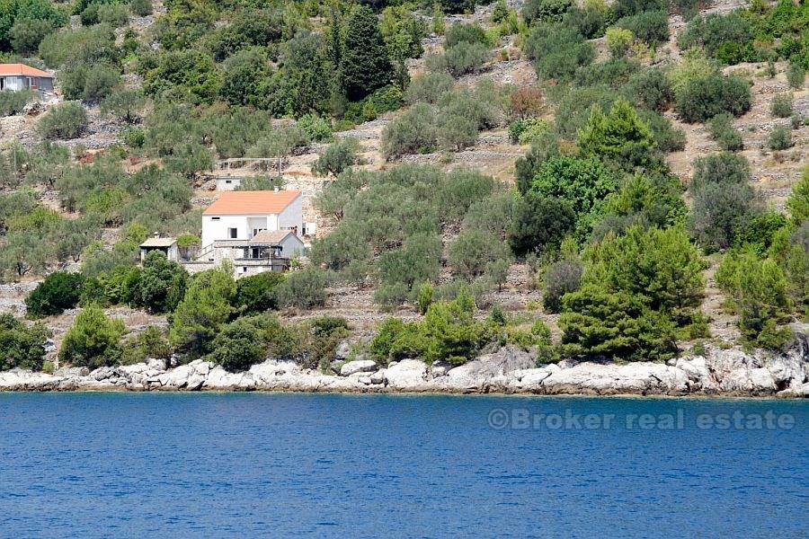 île de Korcula, terrain dans une baie tranquille