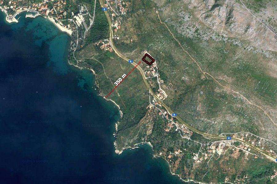 nær Dubrovnik, byggetomt