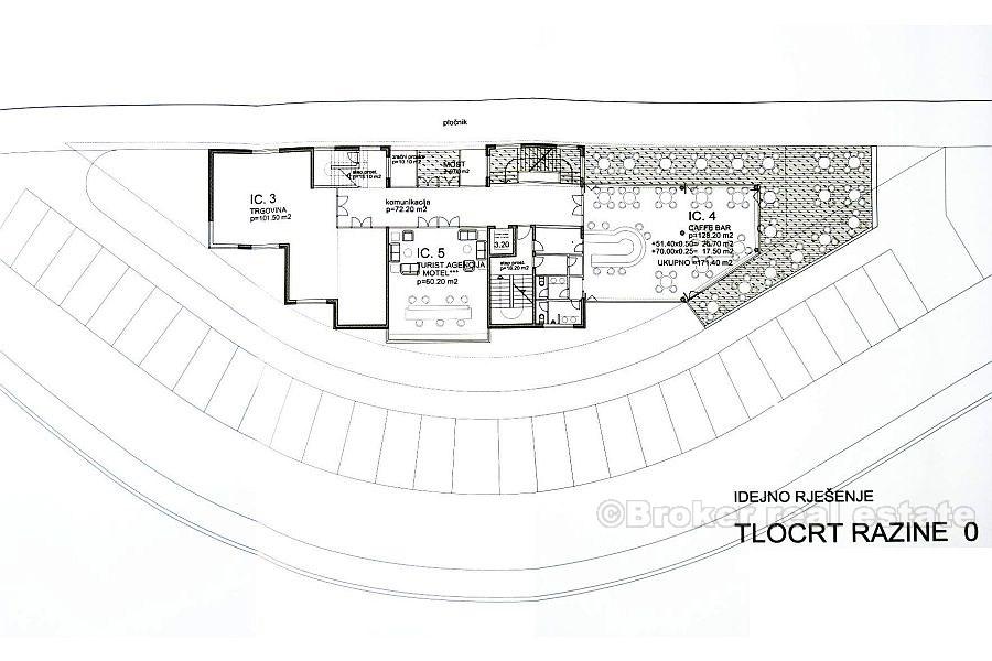 near Makarska, construction land and project
