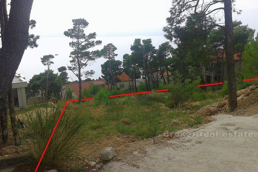 Nær Makarska - byggeplass på 700m2